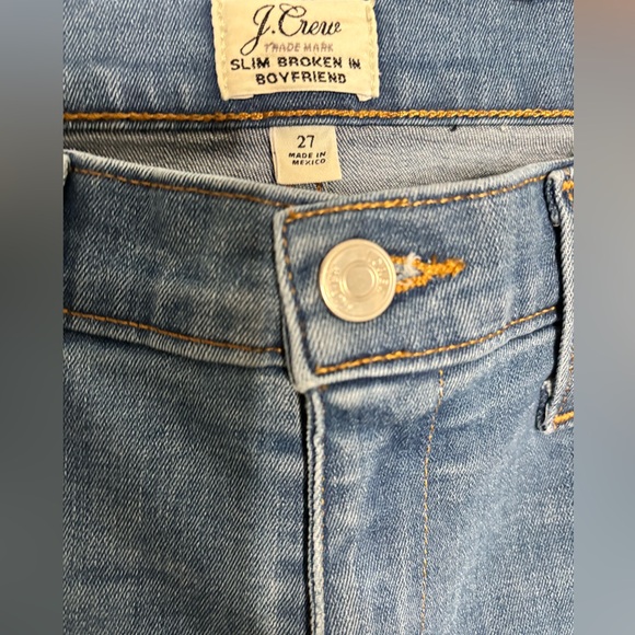 J. Crew Slim Boyfriend Jeans Size 27 Daisy Embroidery - Picture 6 of 15